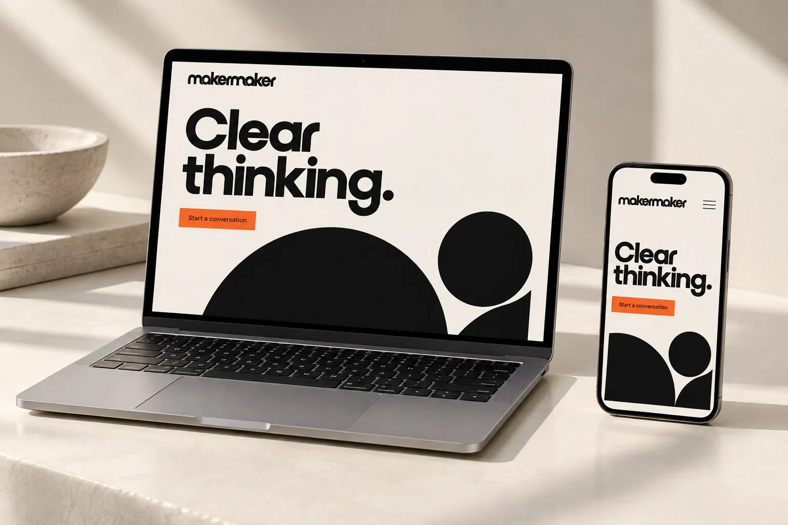AI-created makermaker device mockup