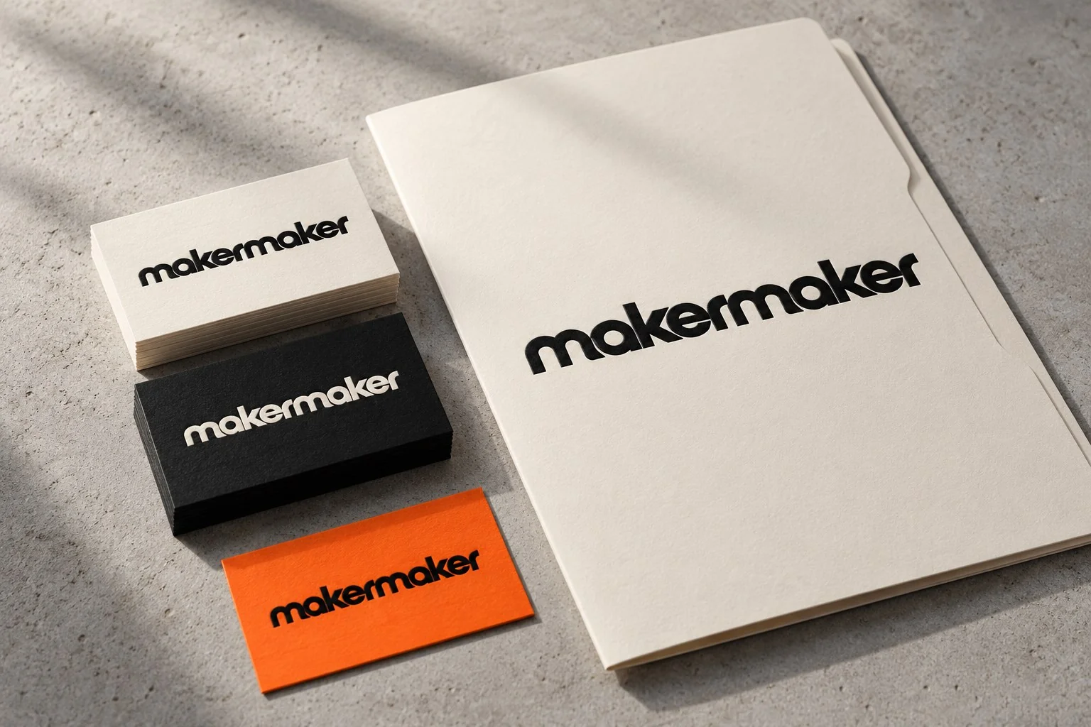 AI-created makermaker stationery mockup